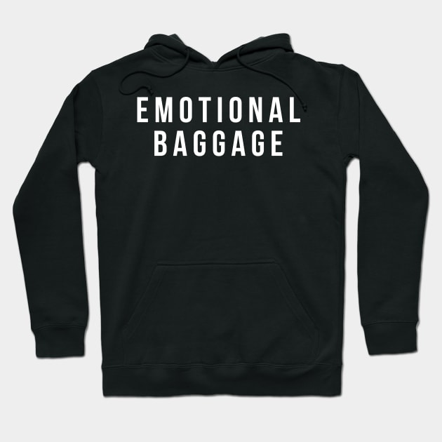 emotional baggage white Hoodie by RenataCacaoPhotography